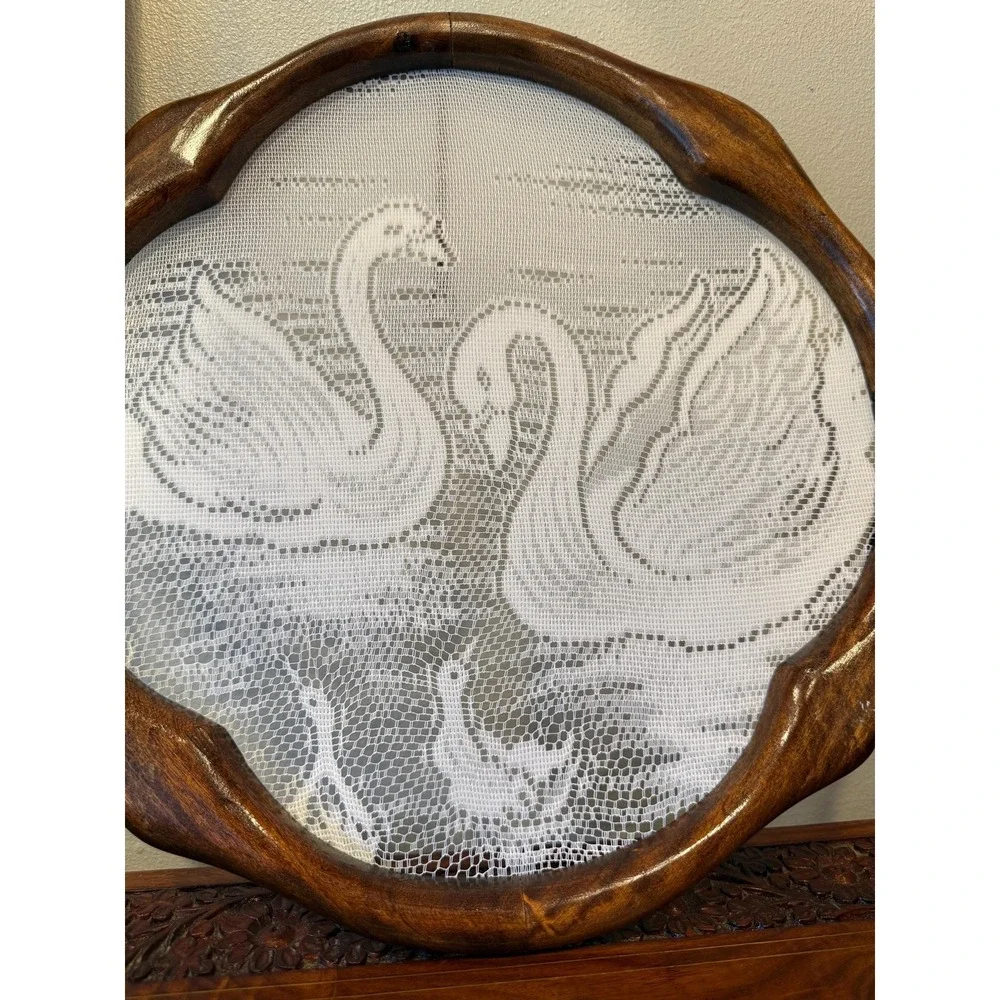 Vintage Swan Lace Wall Hanging - Picture 7 of 17